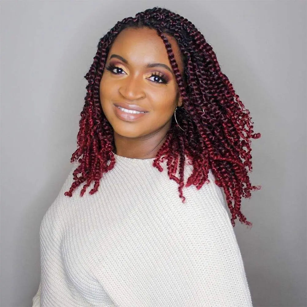 ( US ONLY) FAST SHIPPING NB | Toyotress® Tiana Passion Twist Hair - Pre-twisted Crochet Braids Natural Black, Pre-looped Synthetic Braiding Hair Extensions Toyotress